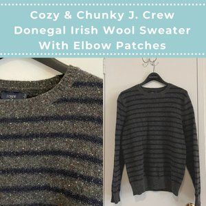 J Crew Donegal Irish Wool Sweater - Elbow Patches